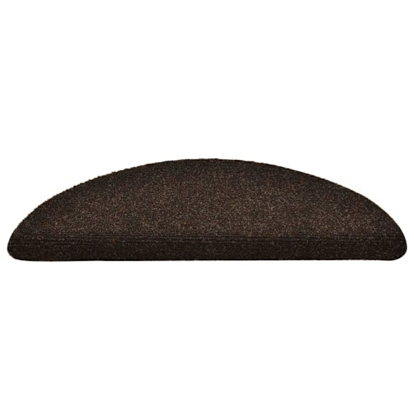 vidaXL Trappstegsmattor självhäftande 15 st brun 56x17x3 cm brodyr brown 2430