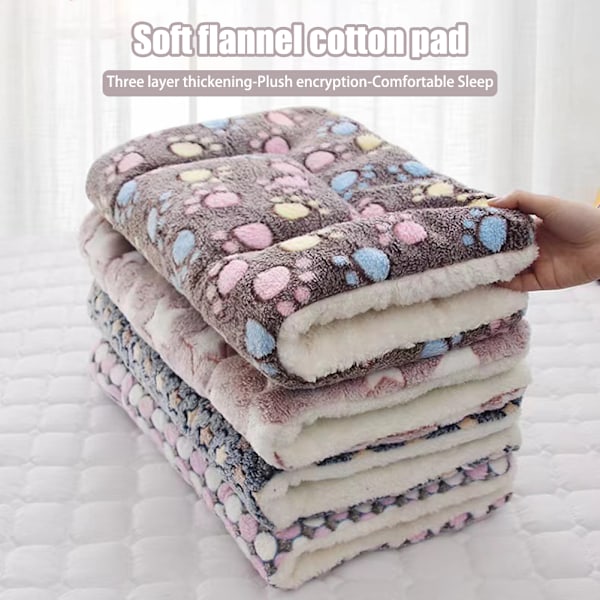Tykt Kæledyrsseng Måtte Blød Komfortabel Kæledyrs Flannel Tæppe Vinter Varmende Kæledyrspude Pink Bjørnehoved Pink Bear Head No. 4