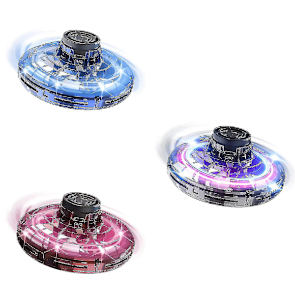 Handmanövrerade Mini Drönare, Fidget Flygande Spinner Med Ljus, Ufo Drönare Flygande Leksaker, Coola Prylar