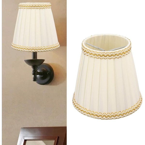 6 små lampskärmsklämmor på trumslampskärmsduk