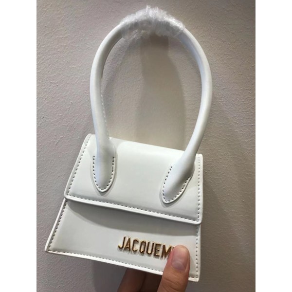 Dam Handväska Axelväska Small Bag Ins Portabel Crossbody-väska Plain weave white