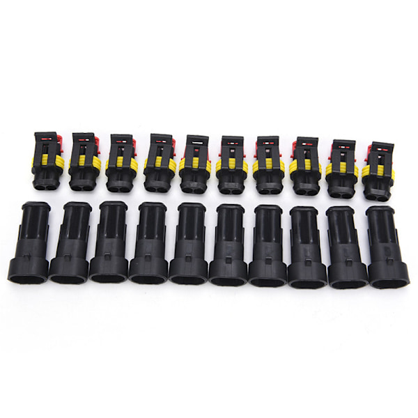 10 set 2-polig vattentät elektrisk ledningskontakt P Multicolor Multicolor 10 Kits