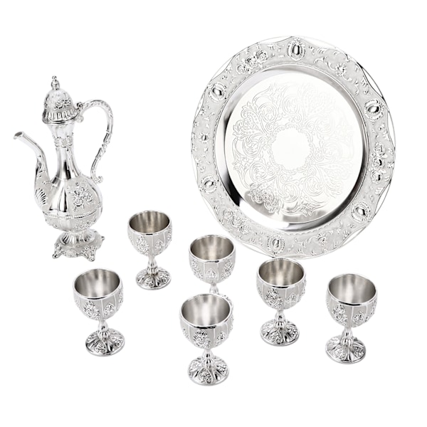 Vinglas Silver Vit Europeisk Stil Heminredning Klassisk Vinglaskanna Set