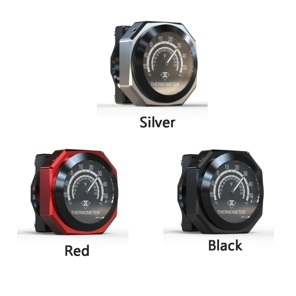 Styrets urtavla termometer Vanntett temperaturdisplay svart black