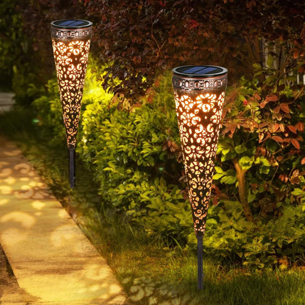 Solar lights garden2 pieces solar lamps, LED solar warm white