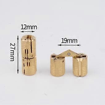 Cylindrical Hinge Invisible Hinge Door Cabinet Wardrobe 12mm angle open 180°-FA-