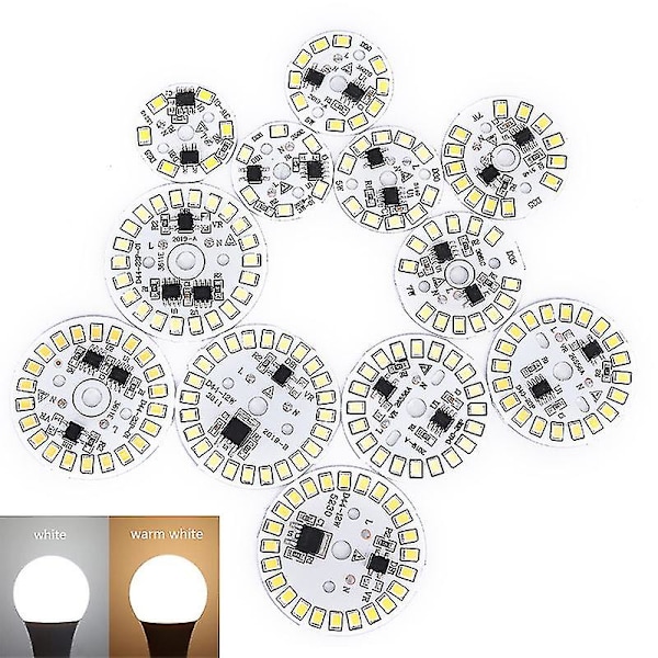 Led-pære Patch-lampe Smd-plade Rundt modul Ljuskällsplåt til pærelys_x005f_x000d_ 15w white