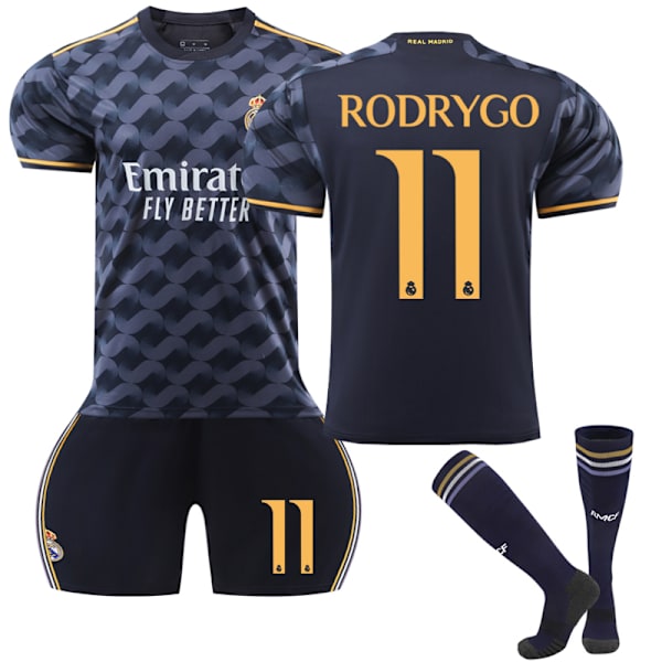 2023-2024 Real Madrid vieraspaita lapsille nro 11 Rodrygo No.11 28