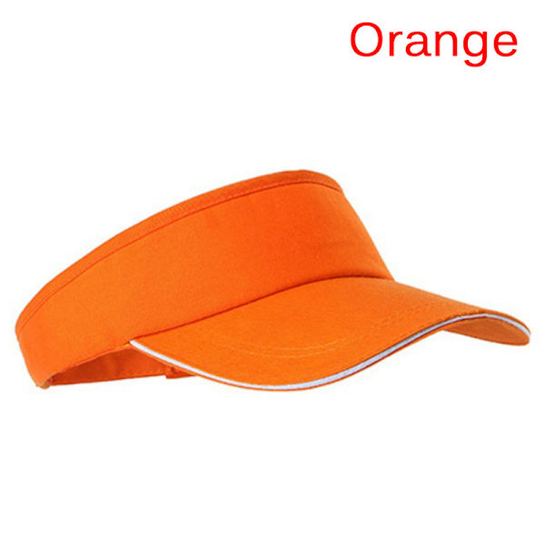 Justerbar Unisex Herr Kvinner Vanlig Solskydd Sport Golf Tennis B Orang Orange one size