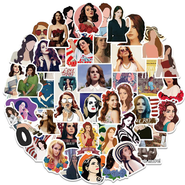50 kpl laulaja Lana Del Rey Graffiti -tarroja