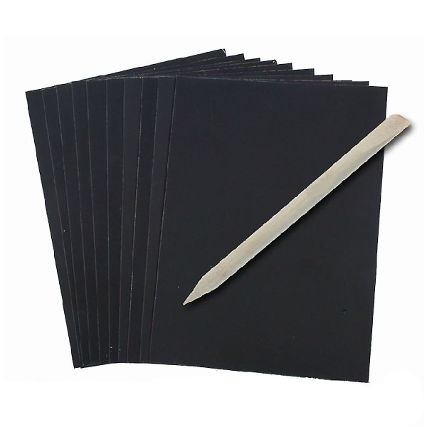 Scratch Paper, 10 Pcs Rainbow Magic Scratch Art Accessories