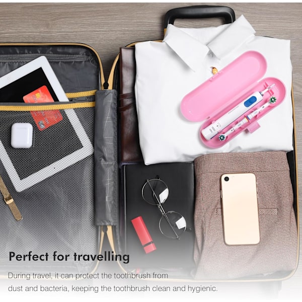 Sähköhammasharjan matkakotelo Oral B:lle ja Philips Sonicarelle Pink