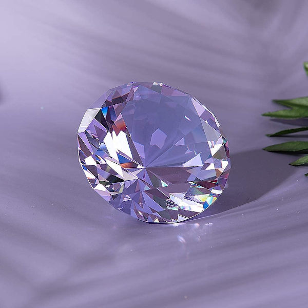 80mm(3,1 tum) Kristall Diamant Pappersvikt Prydnad Hemma Plats