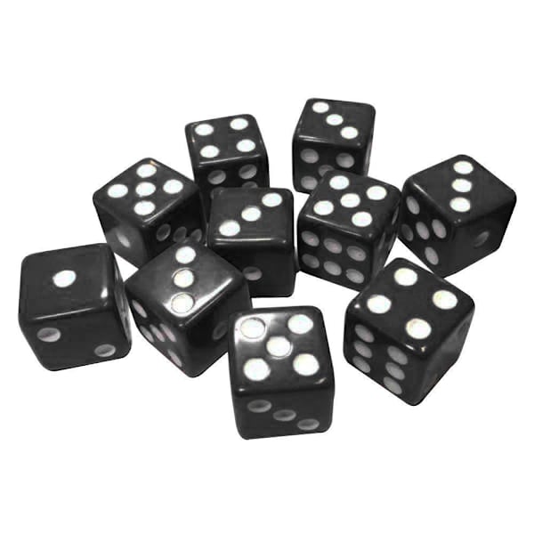Tärningar 10-pack Gul-FA9- Yellow one size