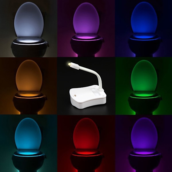 WC-valaistus LED, useita värejä