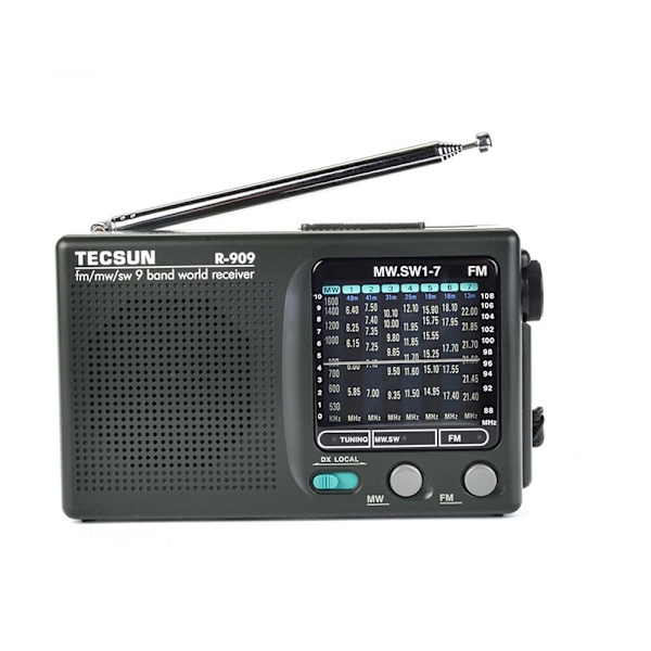 Bärbar radio FM MW(AM) SW(Shortwave) 9 Bands World