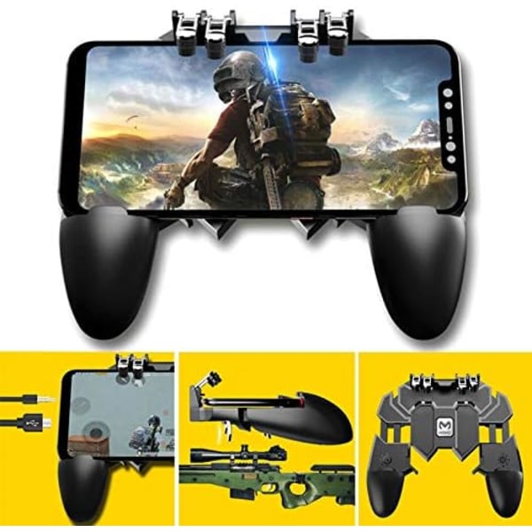 Spillkontroll, komfortabelt spillgrep Joystick Utvidbar mobiltelefon Gamepad-kontroll for PUBG Game