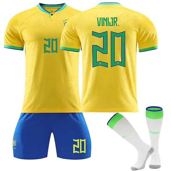 22/23 Brasilien Hemmatröja Nr.20 Vinicius Junior Fotbollströja - Perfekt S