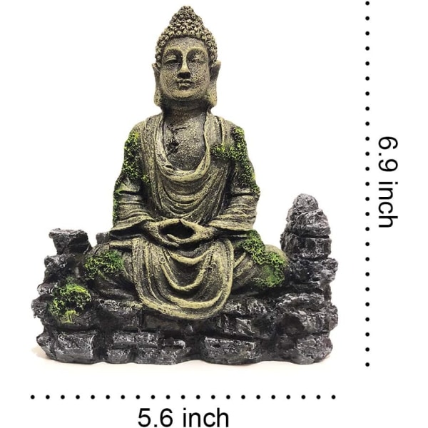 Akvaario feng shui maisemointi Zen muinainen Buddha-patsassarja