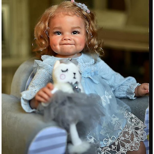 28 tum Reborn Toddler Dockkit Raya Livsstorlek Frisk Färg Mjuk Beröring Ej Färdig Docka