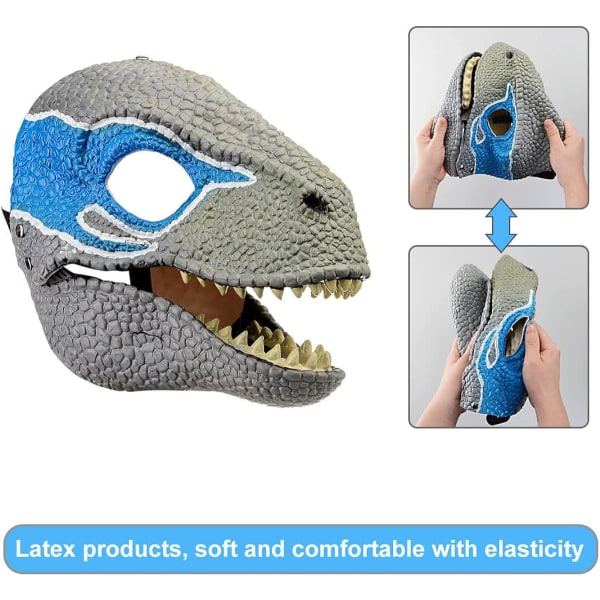 Halloween-juhlan cosplay-naamio Simulering Jurassic Dinosaur Mask