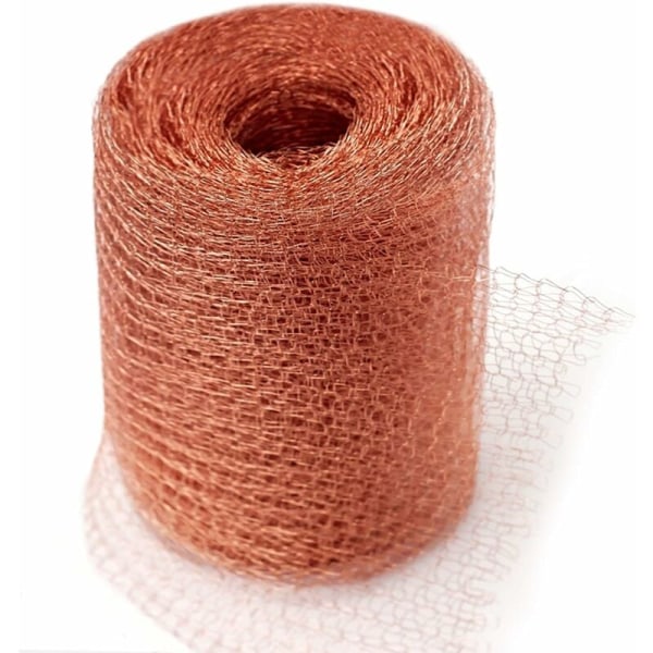 Högkvalitativt gnagarnät, 100 % koppar mot sniglar, sniglar, möss, råttor, fåglar, nematoder, Ferramol, stickat kopparnät för inomhus, trädgård (6 meter)