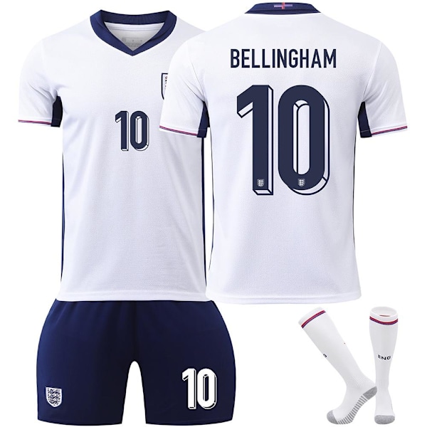 England UEFA Europa League hjemmefotballtrøye nummer 10 Bellingham nyeste fotballtrøye for voksne og barn for den nye sesongen 7 Adult XXXL（190-195cm）