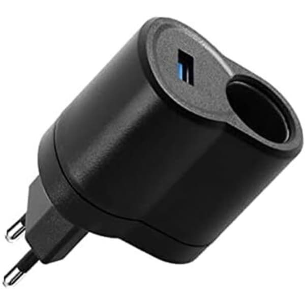 Bilcigarettænderadapter, Bilstrømadapter, AC til DC-strømkonverter, 220V til 12V billader, Netlader-FA-