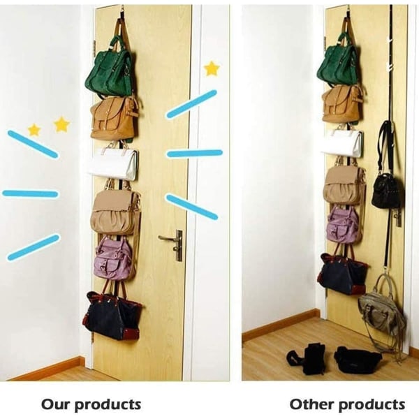 2 justerbare dørhattehyller for garderobe