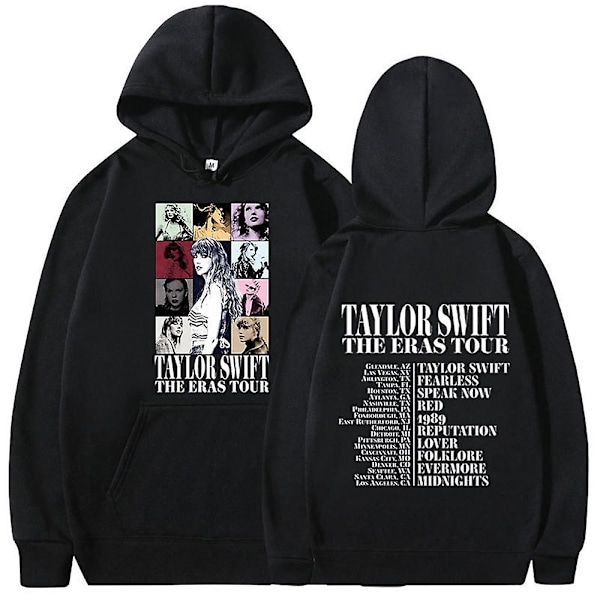 Taylor Swift The Best Tour Fan Luvtrøye Trykt Hettegenser Pullover Jumper Topper For Voksne Kolleksjon Gave Svart Julegave Svart S Svart Svart Black S