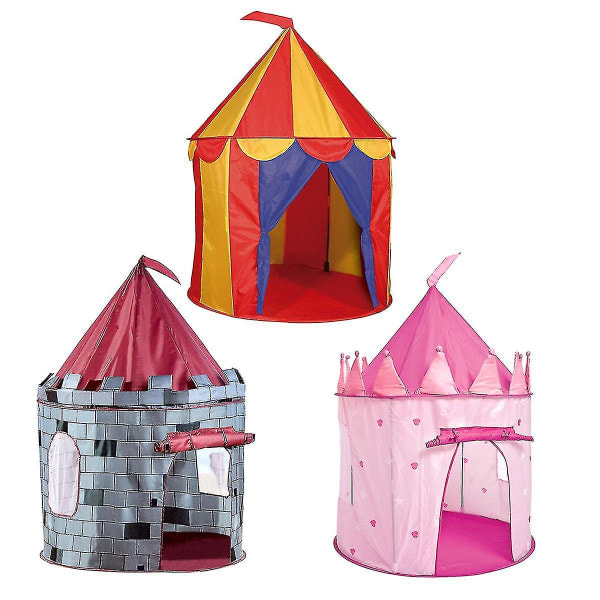 Runt Lektält för Barn - Lätt Inomhus & Utomhus - Prinsessa & Riddare Slott