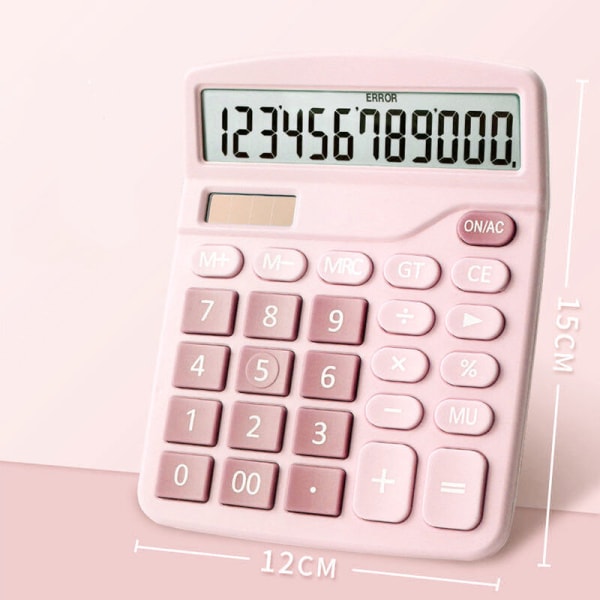12-bitars standardfunktionskalkylator med stor LCD-skärm och