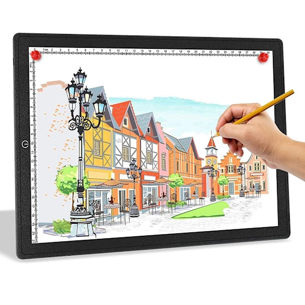 A3 LED-valopöytä Linjal 3-tilaa Diamond Painting Piirtopöytä white 1100