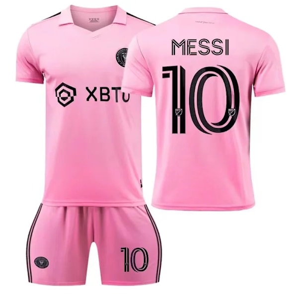 MIA MI Messi Camiseta No10 Fotbollströja Boy Kid T-Shirt Set Vuxen Sportkläder Tjej Sportdräkt Skyddskläder Cosplay Kit D3 D3 24