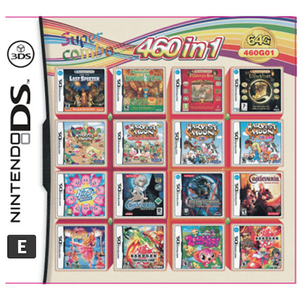Kompileringsspillkassett for Nintendos DS 3DS 2DS Super E
