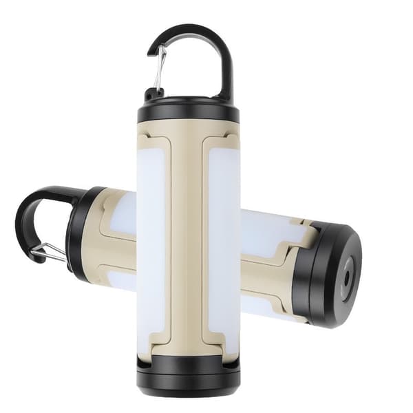 Multifunktionel Sammenfoldelig 3-bladet Campinglampe — Udendørs Camping LED Teltlampe med Ophængskrog-FA-