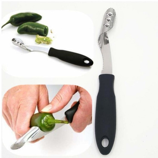 Barbecue rustfritt stål Chili Pepper Corer Jalapeno Pepper