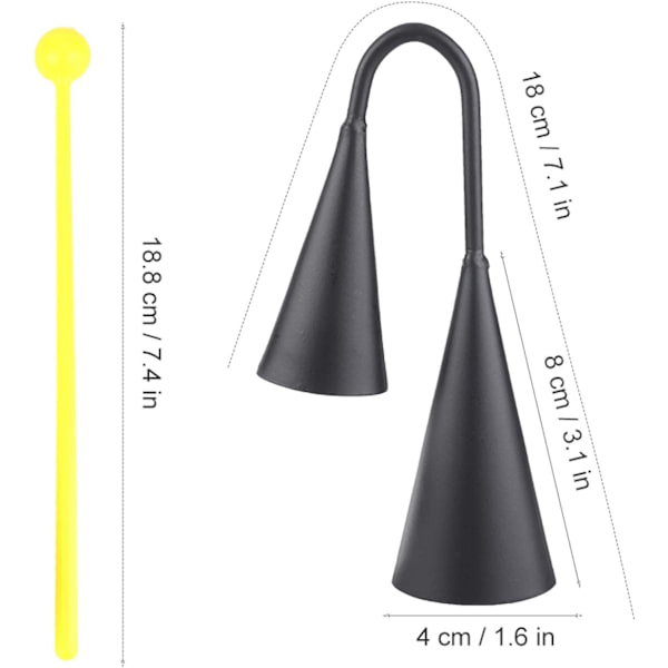 To-farget stål kubjelle, to-farget metall dobbel bjelle kubjelle