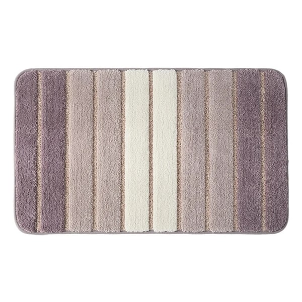 Striped Bathroom Rug Mat, Door Mat, Soft And Absorbent Bathroom