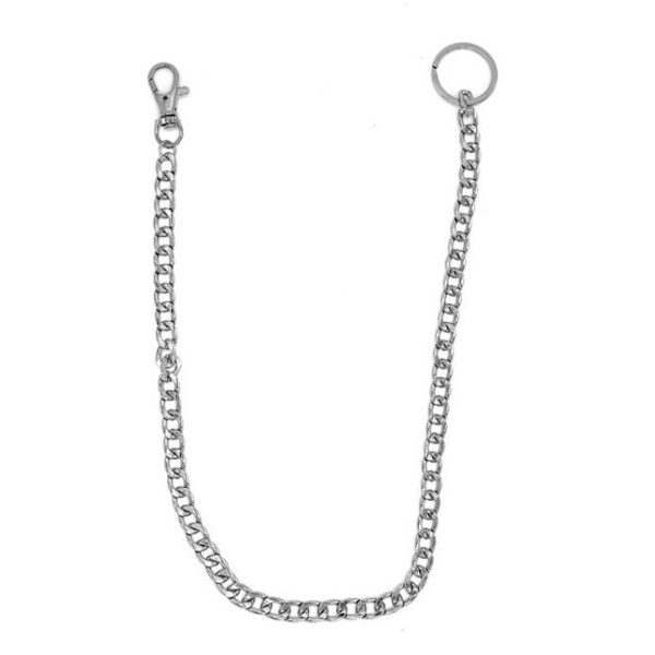 Hopeakaltainen housun ketju silver 100