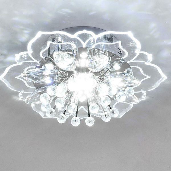 20cm 9W Moderne Kristall LED Taklampe Gang Hvit-B White-B