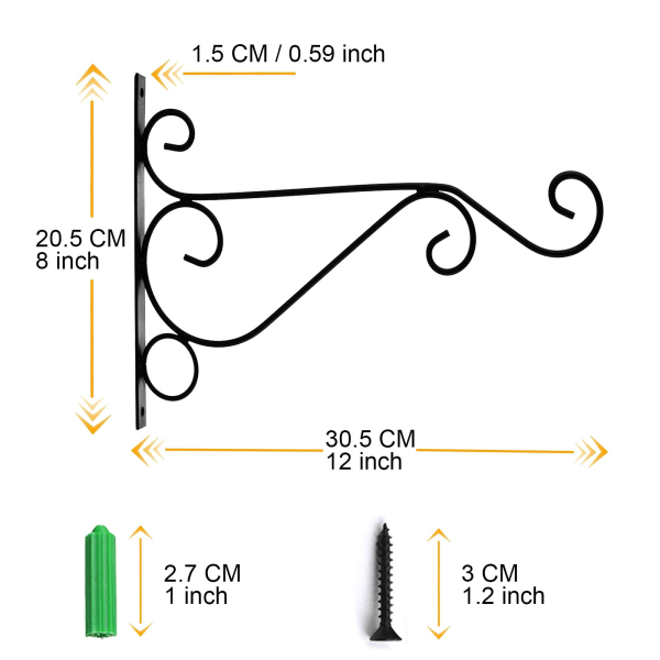 2-pack väggmonterade konsoler krokar väggmonterade växter konsol