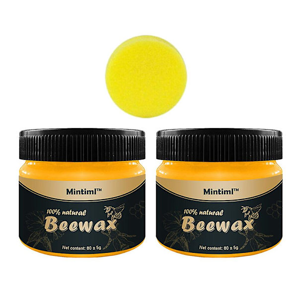 2 stk Polering Bivoks Vanntett Trepleie Bivoks Tremøbler Polering Bivoks Naturlig gulv Bivoks Praktisk møbelvedlikehold Bivoks Wo