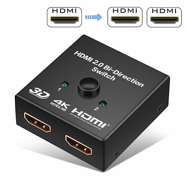 INF HDMI tosidig splitter/switch 2x2