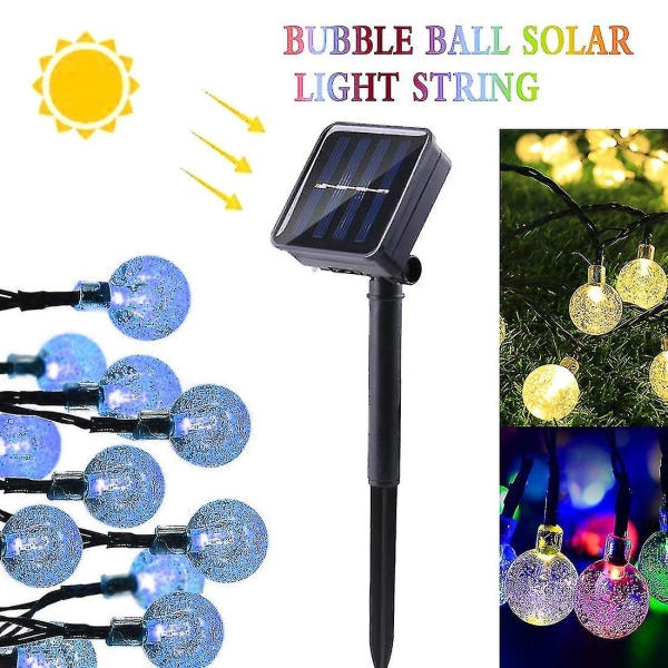 100 LED Krystalbold Solarlampe Gratis Forsendelse