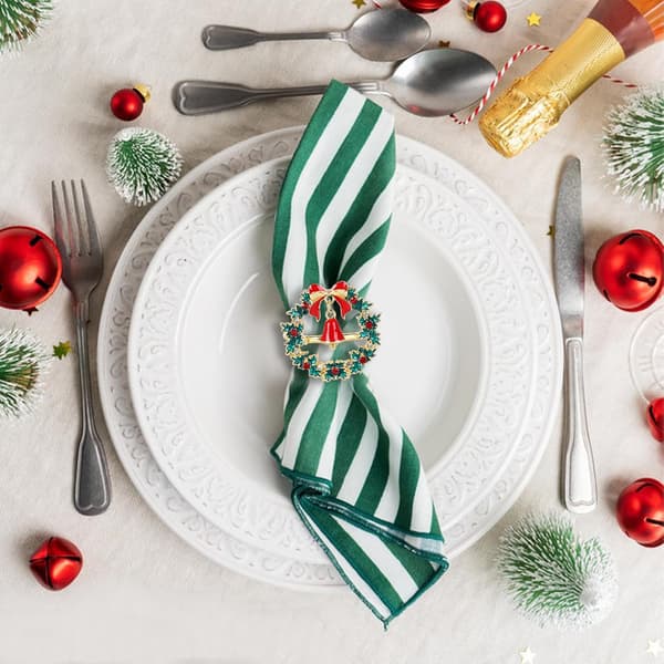 Julkrans Serviettholdere 6 stk. Jul Serviettholdere, Christm-FA-