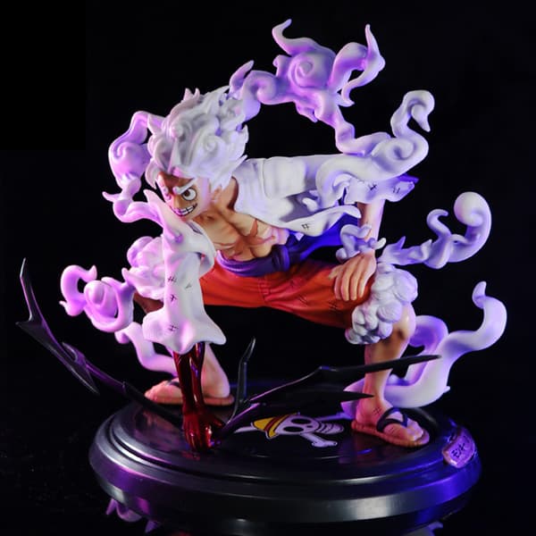 One Piece Luffy Gear 5 Nika Solgud PVC Actionfigur Anime Model Legetøj-FA-