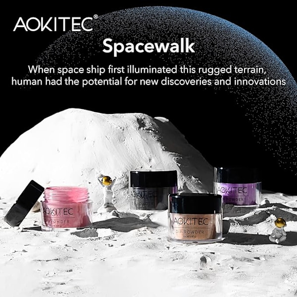Dip Powder-sett for negler, Aokitec 26-delt startsett med dip-pulver for negler i 20 farger