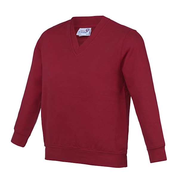 AWDis Academy Barn/Barn Junior V-hals Skoltrøje/Sweatshirt Claret 3-4 Years Claret