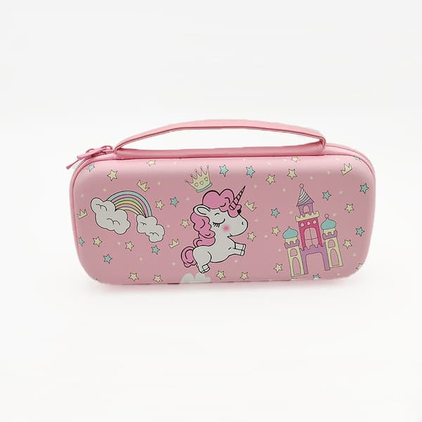 För Nintendo Switch OLED Förvaringsväska Switch OLED Game Host Protection Bag Strap Axelrem Slate bag (My World)